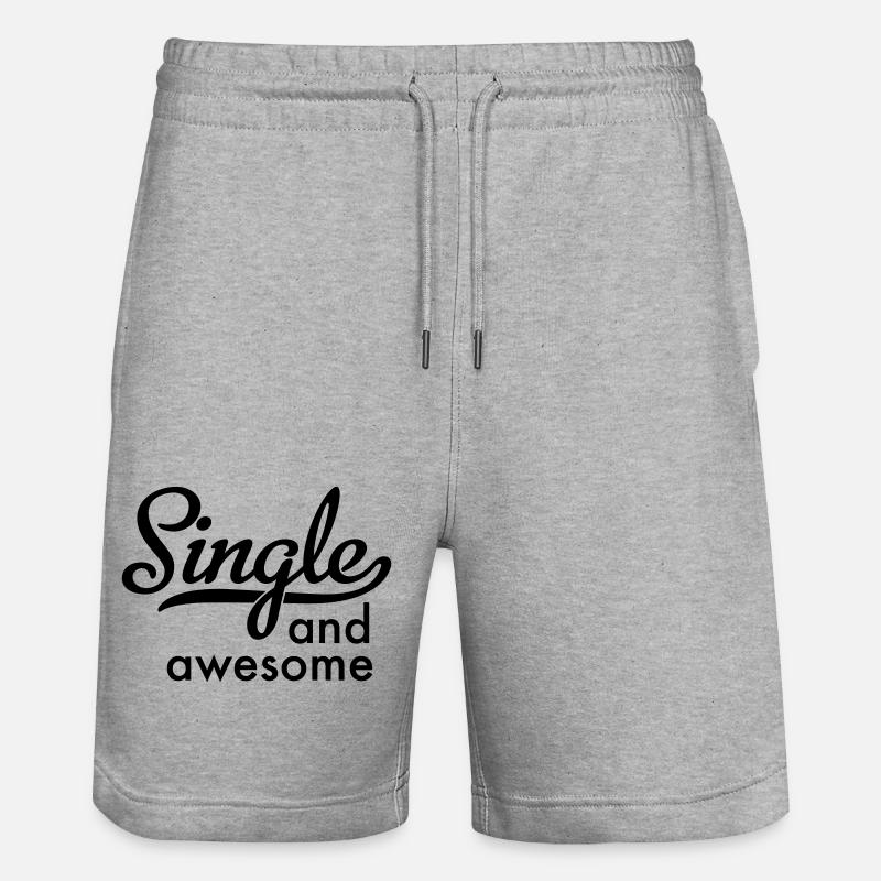 célibataire et génial - Short de jogging bio TRAINER Stanley/Stella unisexe - gris chiné