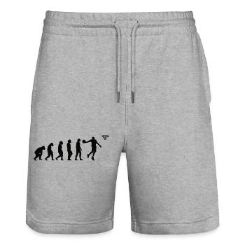 Club de basket-ball Amateurs de basket-ball Joueurs de basket-ball - Short de jogging bio TRAINER Stanley/Stella unisexe - gris chiné - Devant - Nik (191cm) & Marisol (170cm)
