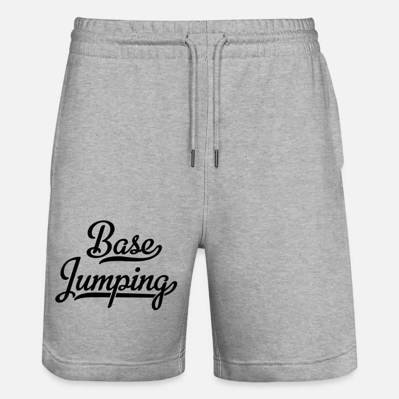 Base Jumping - Stanley/Stella Unisex Bio Joggingshorts Trainer  - Grau meliert