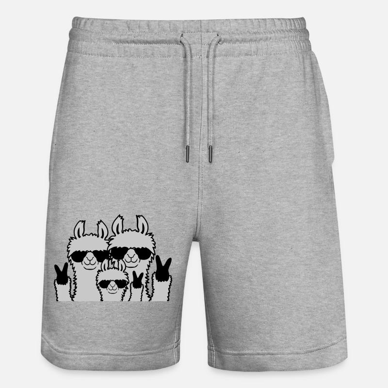 Famille Paix Lama Parents - Short de jogging bio TRAINER Stanley/Stella unisexe - gris chiné