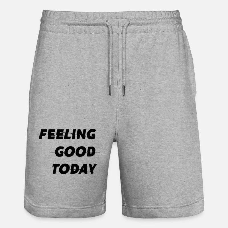 Feeling good today - Stanley/Stella Unisex Bio Joggingshorts Trainer  - Grau meliert