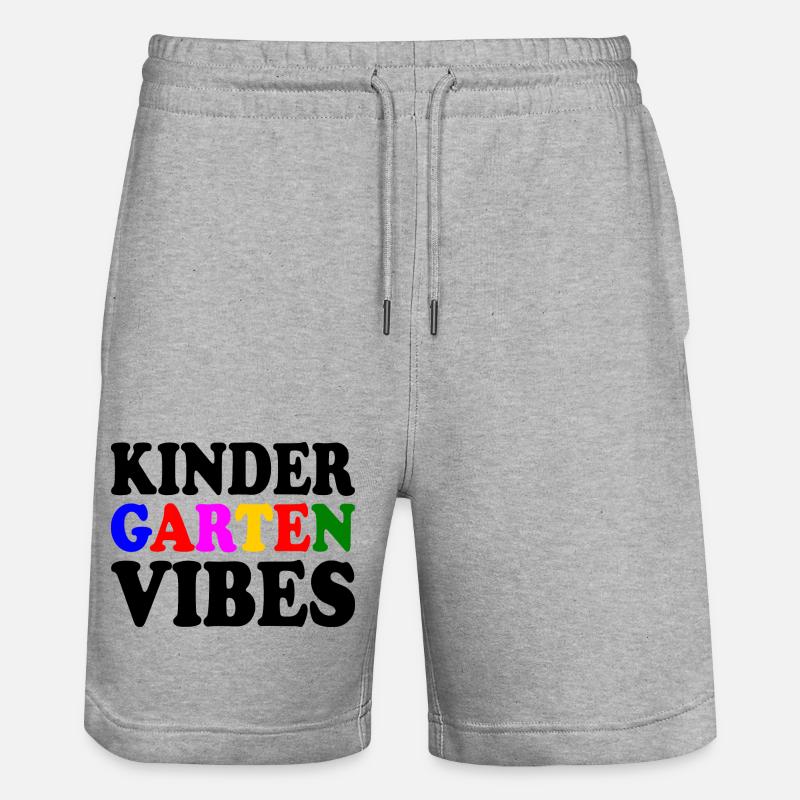 kindergarten vibes - Short de jogging bio TRAINER Stanley/Stella unisexe - gris chiné