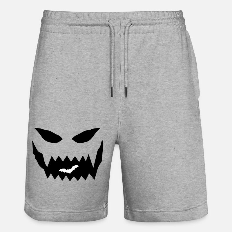 Visage d’Halloween - Short de jogging bio TRAINER Stanley/Stella unisexe - gris chiné