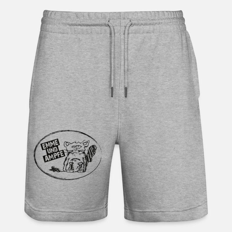 ÉMEUNDAMPFE CHAT - Short de jogging bio TRAINER Stanley/Stella unisexe - gris chiné