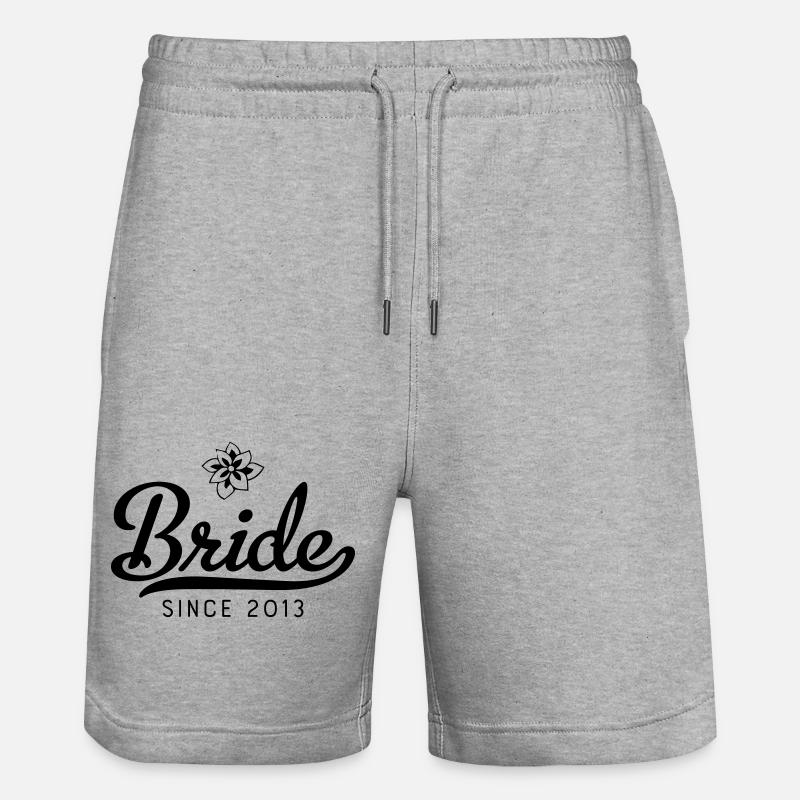 Mariée depuis 2013 - Short de jogging bio TRAINER Stanley/Stella unisexe - gris chiné