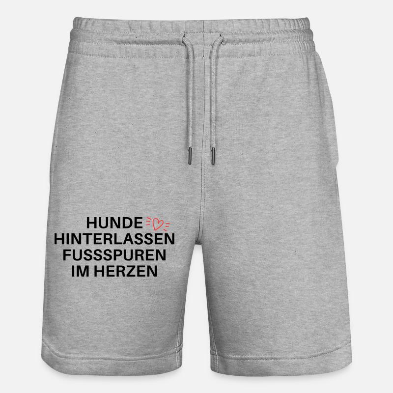 Hundespruch - Stanley/Stella Unisex Bio Joggingshorts Trainer  - Grau meliert