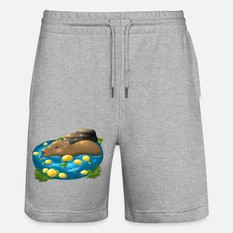 Capybara - Stanley/Stella Unisex Bio Joggingshorts Trainer  - Grau meliert