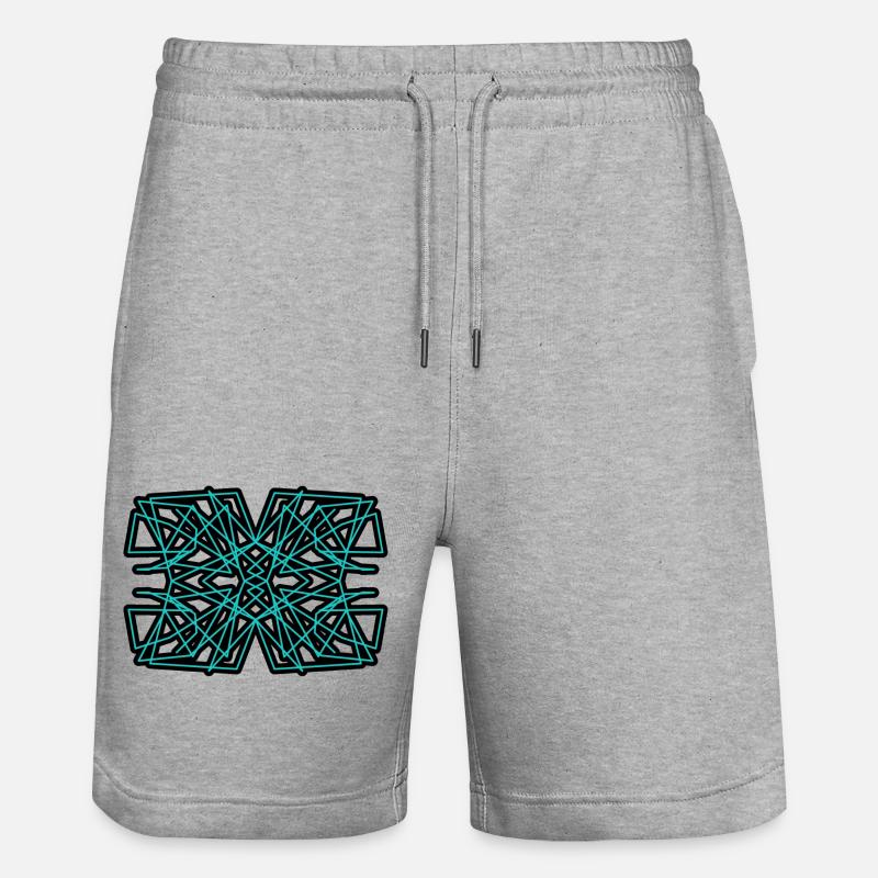 Pattern - Stanley/Stella Trainer Unisex Organic Jogging Shorts - heather grey