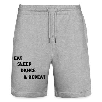 Dancing Dance Music - Stanley/Stella Trainer Unisex Organic Jogging Shorts - heather grey - Front - Nik (191cm) & Marisol (170cm)
