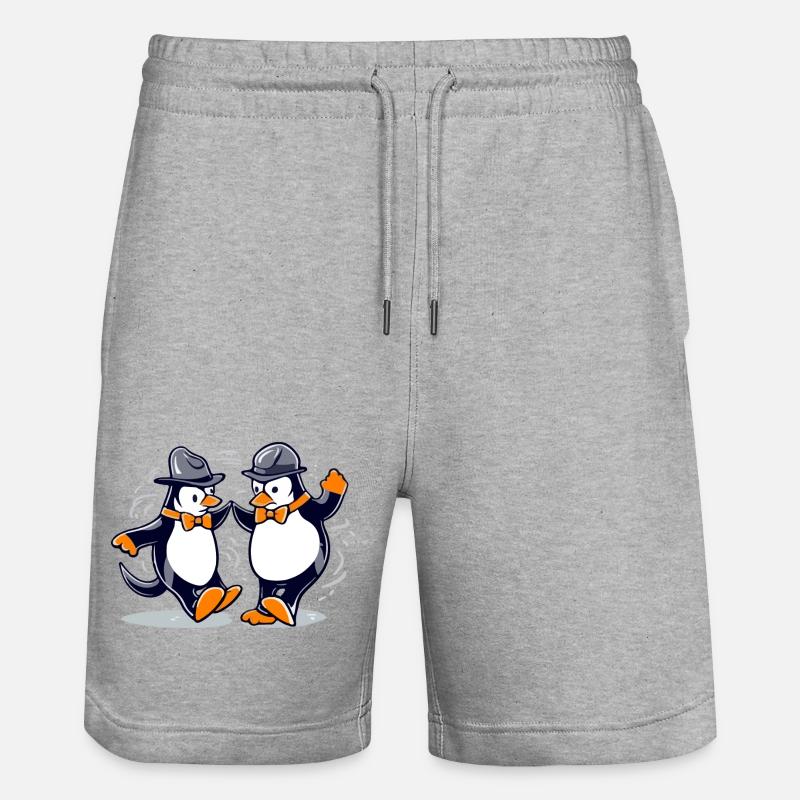 La danse des pingouins n°3 - Short de jogging bio TRAINER Stanley/Stella unisexe - gris chiné