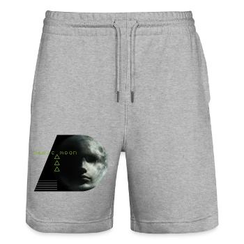 magic moon - Stanley/Stella Unisex Bio Joggingshorts Trainer  - Grau meliert - Vorne - Nik (191cm) & Marisol (170cm)