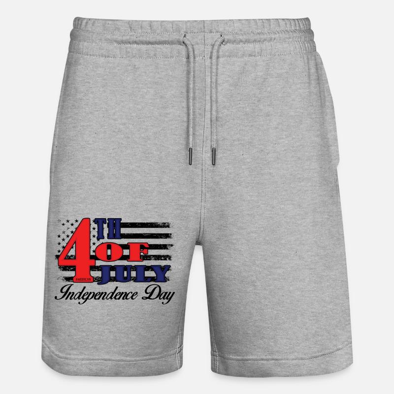 Jour de l’Indépendance - Short de jogging bio TRAINER Stanley/Stella unisexe - gris chiné