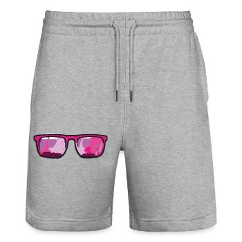 Sunglasses Pinup - Stanley/Stella Trainer Unisex Organic Jogging Shorts - heather grey - Front - Nik (191cm) & Marisol (170cm)