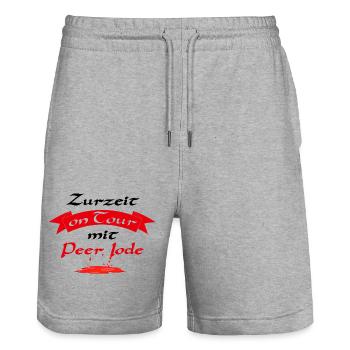 Periode - Peer Iode - Stanley/Stella Unisex Bio Joggingshorts Trainer  - Grau meliert - Vorne - Nik (191cm) & Marisol (170cm)