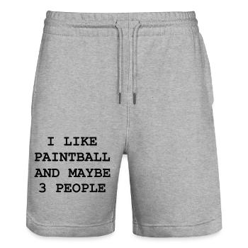 Paintball Airsoft - Short de jogging bio TRAINER Stanley/Stella unisexe - gris chiné - Devant - Nik (191cm) & Marisol (170cm)