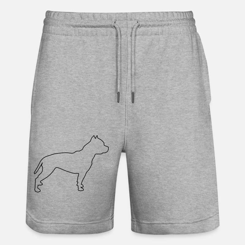 Contours de Pitbull 1 - Short de jogging bio TRAINER Stanley/Stella unisexe - gris chiné