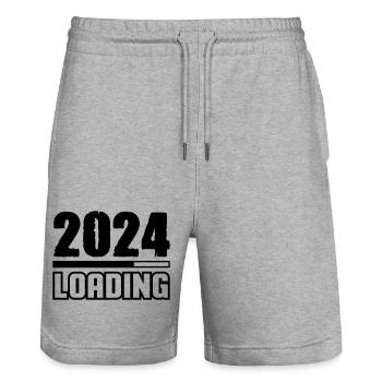 Chargement 2024 - Short de jogging bio TRAINER Stanley/Stella unisexe - gris chiné - Devant - Nik (191cm) & Marisol (170cm)