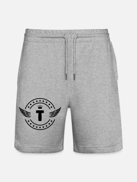 wappen t - Stanley/Stella Unisex Bio Joggingshorts Trainer - Grau meliert