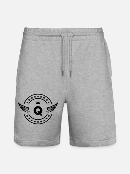 wappen q - Stanley/Stella Unisex Bio Joggingshorts Trainer - Grau meliert