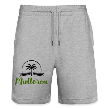 mallorca - Stanley/Stella Unisex Bio Joggingshorts Trainer  - Grau meliert - Vorne - Nik (191cm) & Marisol (170cm)
