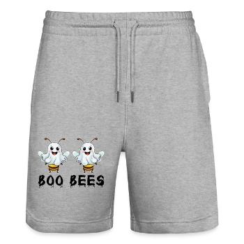 Boo Bees Halloween Costume Bees Ghosts Funny - Stanley/Stella Trainer Unisex Organic Jogging Shorts - heather grey - Front - Nik (191cm) & Marisol (170cm)