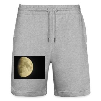 DSCN5955 2 - Stanley/Stella Trainer Unisex Organic Jogging Shorts - heather grey - Front - Nik (191cm) & Marisol (170cm)