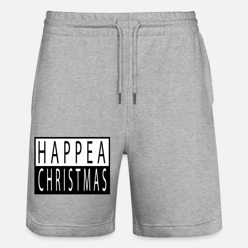 Animaux Noël Vacances Noël - Short de jogging bio TRAINER Stanley/Stella unisexe - gris chiné
