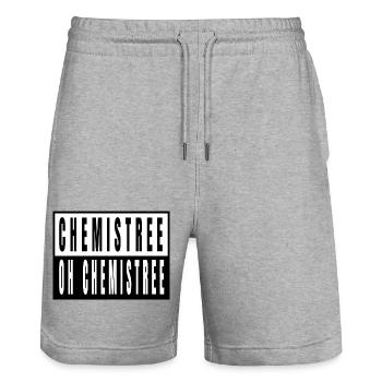 dino bike moon funny gym funny quote couples - Stanley/Stella Unisex Bio Joggingshorts Trainer  - Grau meliert - Vorne - Nik (191cm) & Marisol (170cm)