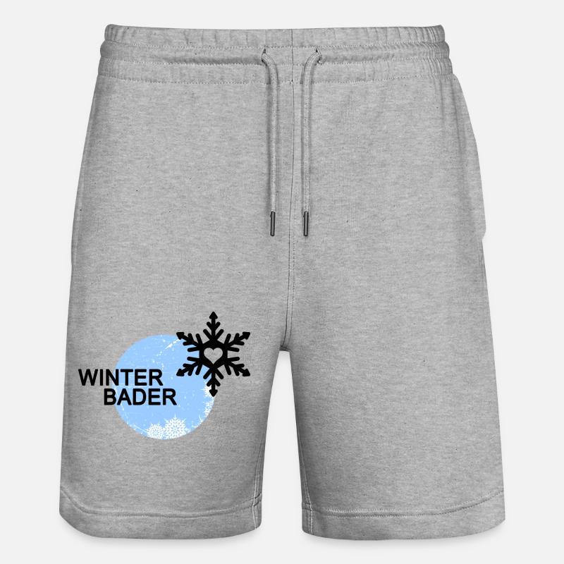 Winterbader Eisbader Winterschwimmen - Stanley/Stella Unisex Bio Joggingshorts Trainer  - Grau meliert