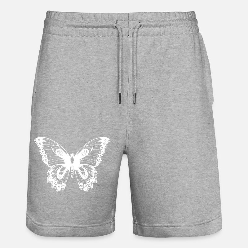 Tatouage de papillon - Short de jogging bio TRAINER Stanley/Stella unisexe - gris chiné