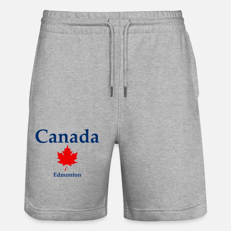 Edmonton - Alberta - Canada - Kanada - Stanley/Stella Unisex Bio Joggingshorts Trainer  - Grau meliert