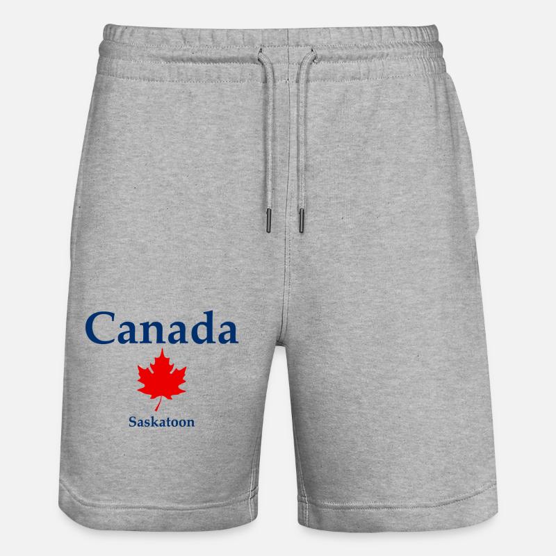 Saskatoon - Saskatchewan - Canada - Kanada - Stanley/Stella Trainer Unisex Organic Jogging Shorts - heather grey