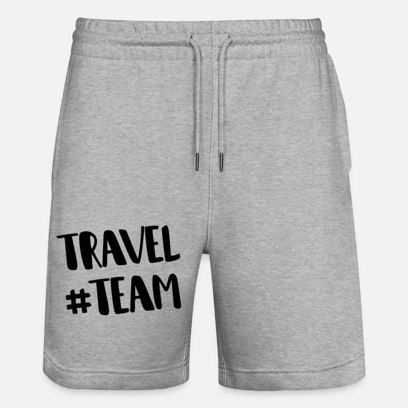 Équipe de voyage - Short de jogging bio TRAINER Stanley/Stella unisexe - gris chiné