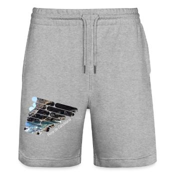 La Palma Poris de Candelaria Schmugglerbucht - Stanley/Stella Unisex Bio Joggingshorts Trainer  - Grau meliert - Vorne - Nik (191cm) & Marisol (170cm)
