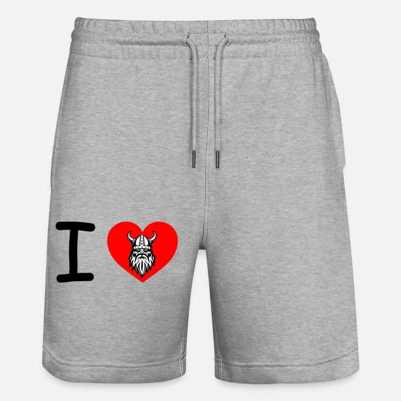 Wikinger Bekleidung - Stanley/Stella Unisex Bio Joggingshorts Trainer  - Grau meliert