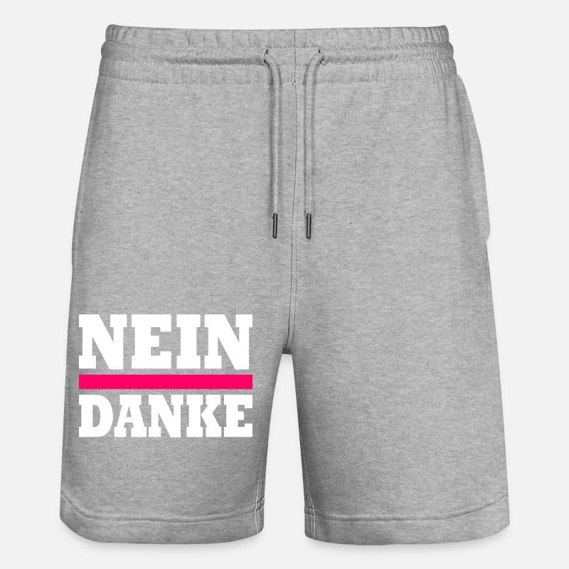 Nein danke - Stanley/Stella Unisex Bio Joggingshorts Trainer - Grau meliert