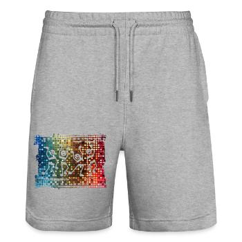 Musik - Stanley/Stella Unisex Bio Joggingshorts Trainer  - Grau meliert - Vorne - Nik (191cm) & Marisol (170cm)