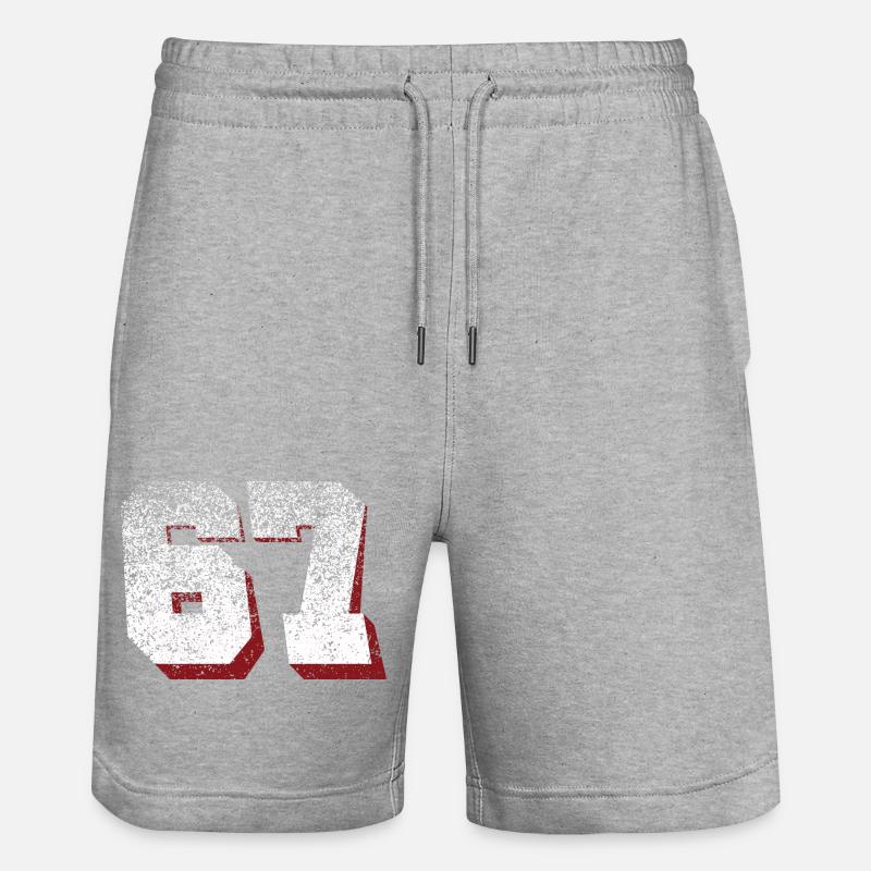 Bartın - Stanley/Stella Unisex Bio Joggingshorts Trainer  - Grau meliert