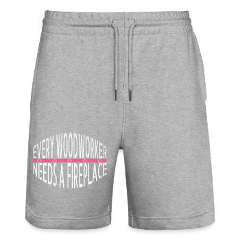sabrina carpenter tshirts carpenter saw sayings - Stanley/Stella Unisex Bio Joggingshorts Trainer  - Grau meliert - Vorne - Nik (191cm) & Marisol (170cm)