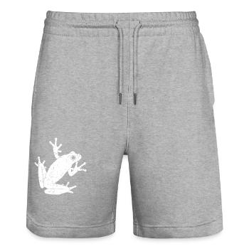 Frosch - Stanley/Stella Unisex Bio Joggingshorts Trainer  - Grau meliert - Vorne - Nik (191cm) & Marisol (170cm)