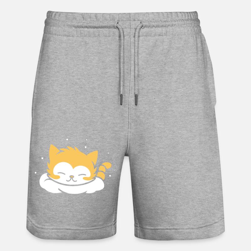 Bébé chat qui dors - Short de jogging bio TRAINER Stanley/Stella unisexe - gris chiné