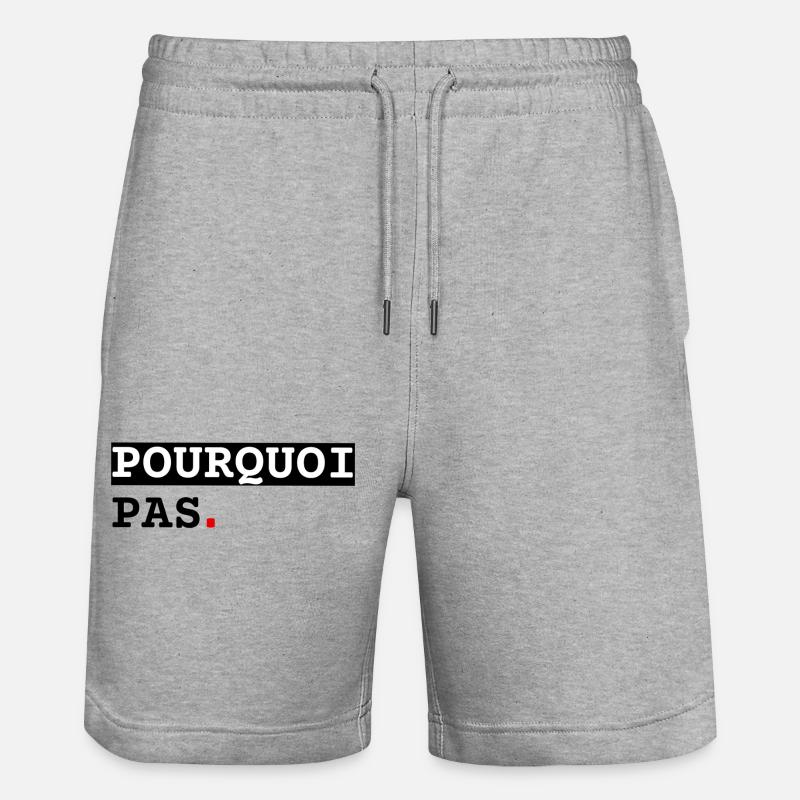 Pourquoi pas - Short de jogging bio TRAINER Stanley/Stella unisexe - gris chiné