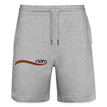 ridm flag - Stanley/Stella Unisex Bio Joggingshorts Trainer  - Grau meliert - Vorne - Nik (191cm) & Marisol (170cm)