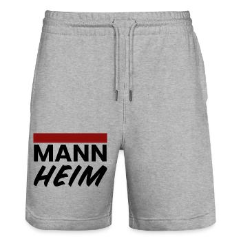 Mannheim Monnem - Stanley/Stella Unisex Bio Joggingshorts Trainer  - Grau meliert - Vorne - Nik (191cm) & Marisol (170cm)
