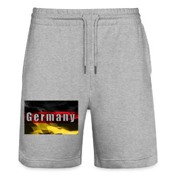 Deutschland _ 01 - Stanley/Stella Unisex Bio Joggingshorts Trainer  - Grau meliert - Vorne - Nik (191cm) & Marisol (170cm)