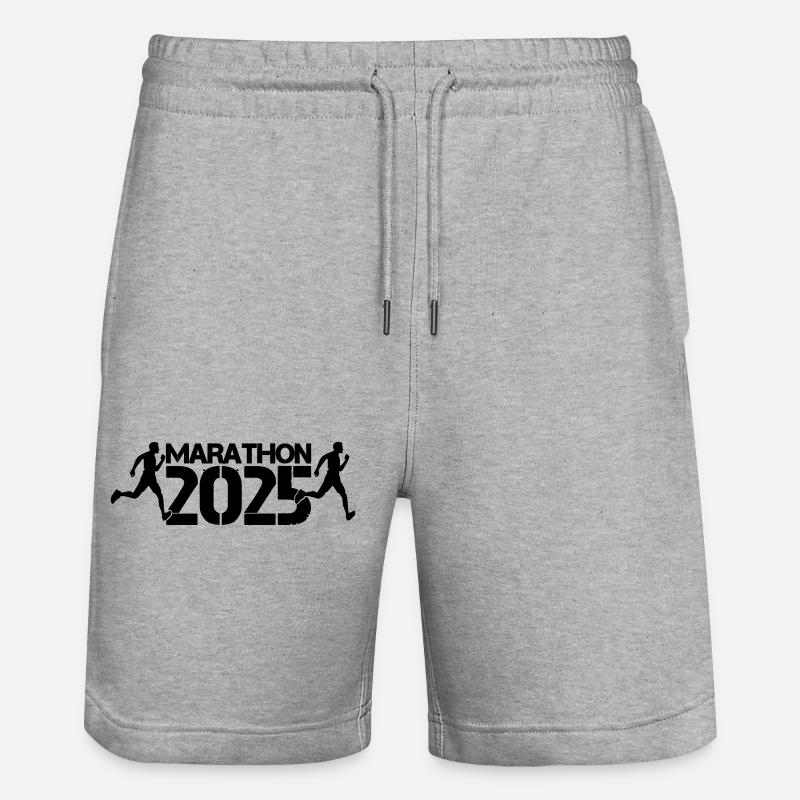 Marathon 2025 - Short de jogging bio TRAINER Stanley/Stella unisexe - gris chiné