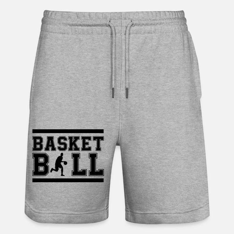 basket-ball - Short de jogging bio TRAINER Stanley/Stella unisexe - gris chiné