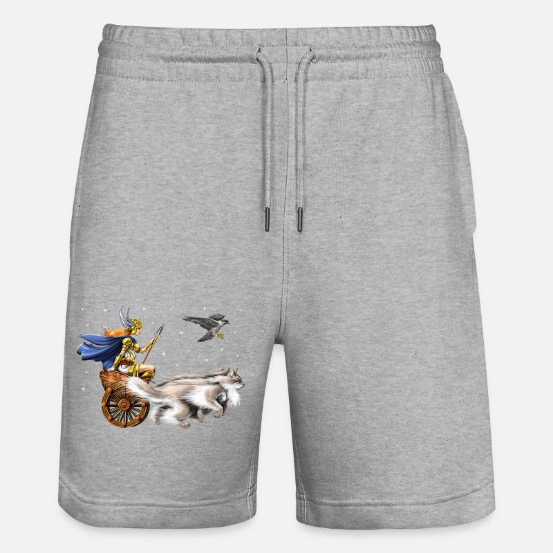 Freya Déesse de la mythologie nordique - Short de jogging bio TRAINER Stanley/Stella unisexe - gris chiné