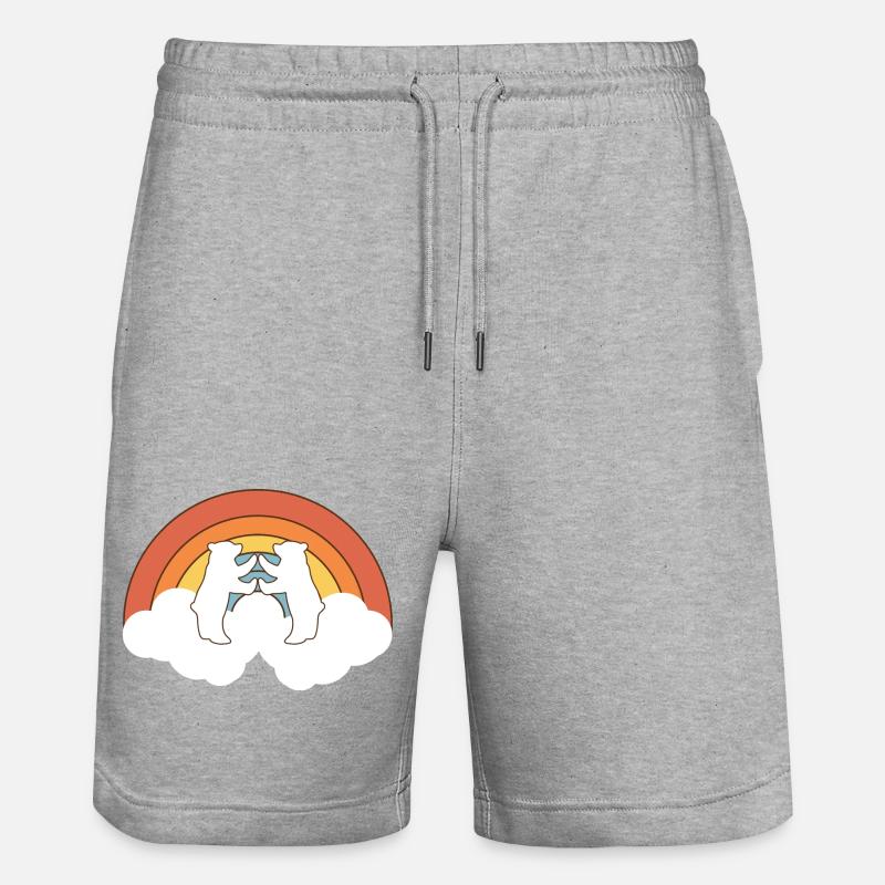 Zwei Eisbären - Stanley/Stella Unisex Bio Joggingshorts Trainer  - Grau meliert