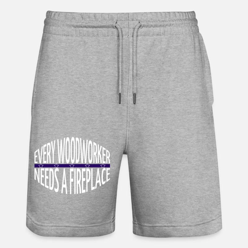 Plombier geek arboriculture - Short de jogging bio TRAINER Stanley/Stella unisexe - gris chiné